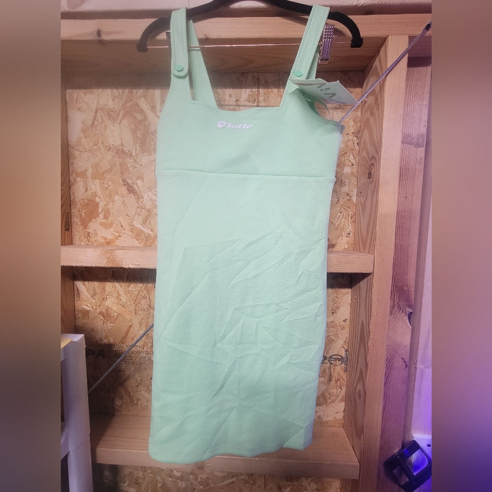 Zara X Lotto NWT Mint Green Dress Womans Size Medium NEW
